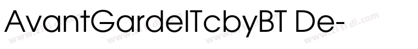 AvantGardelTcbyBT De字体转换